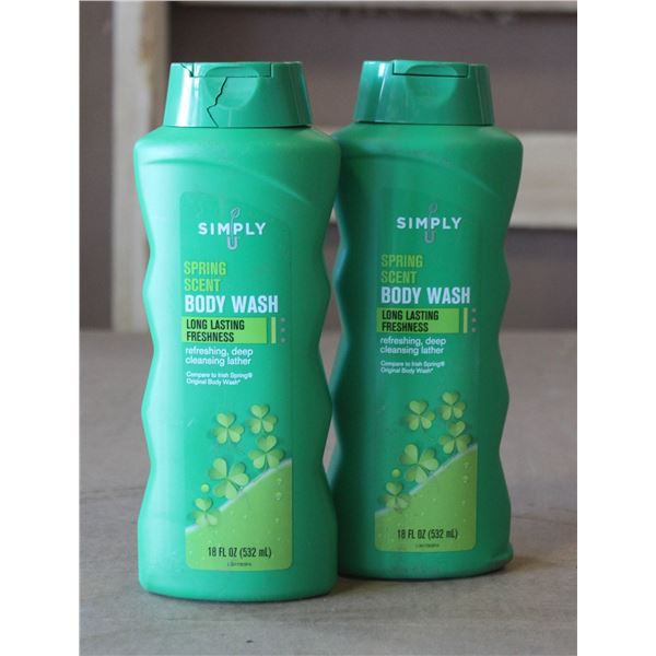 NEW CASE OF SIMPLY U SPRING SCENT BODY WASH