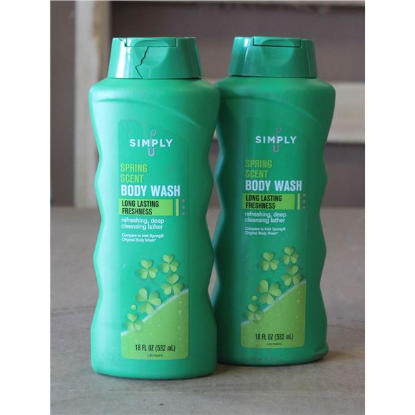 NEW CASE OF SIMPLY U SPRING SCENT BODY WASH