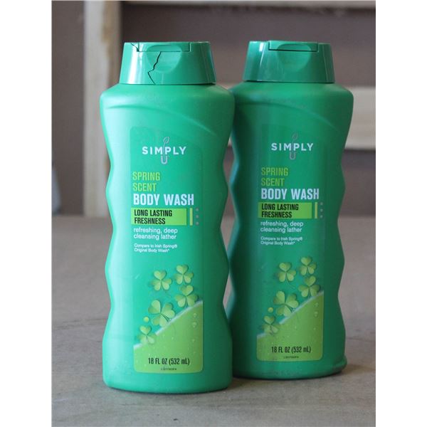 NEW CASE OF SIMPLY U SPRING SCENT BODY WASH