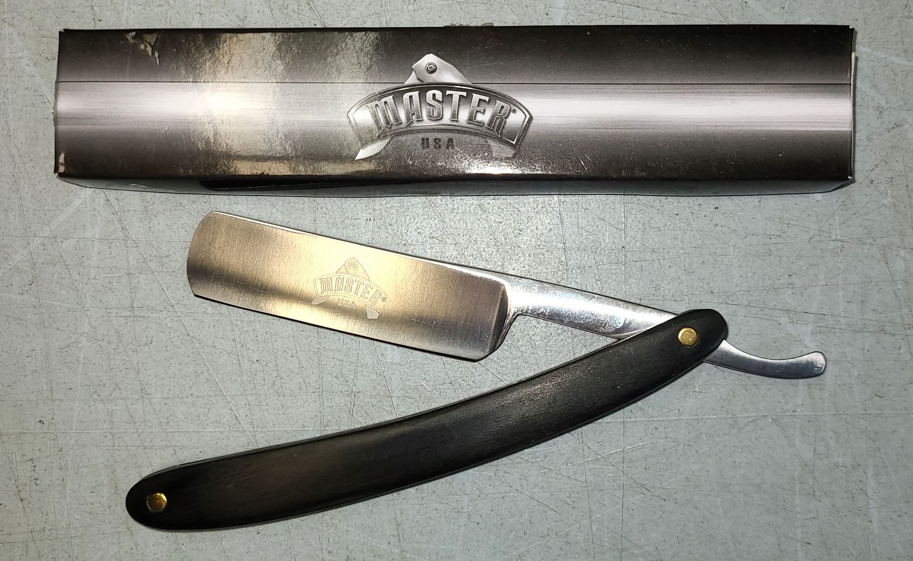 4 Inch Razorblade Cut-Throat Razor Wood Handle 4 inch Blade - NEW Shaving Razor