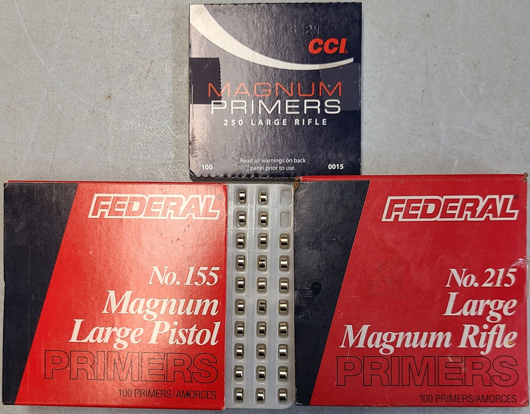 Large Rifle Primers - 298 rds - CCI & Federal