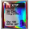 Image 1 : Hornady XTP 38 cal 110 gr Bullets - 100 rds