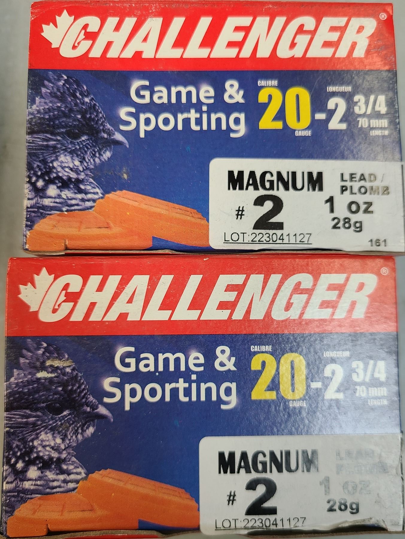 20 ga Challenger #2 2 3/4in Shotgun Shells - 50 rds