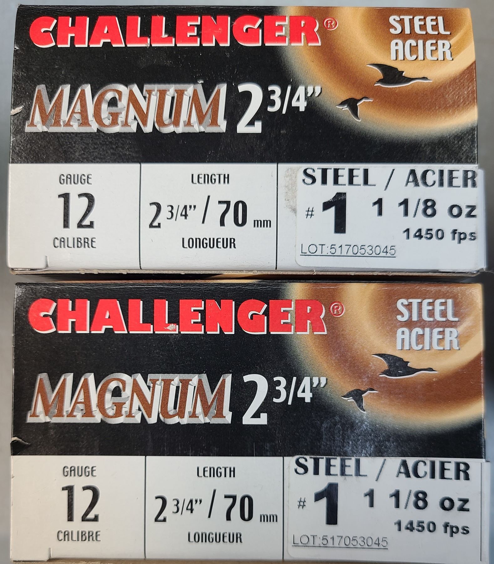 12 ga Challenger Magnum #1 Shot 2 3/4in Shotgun Shells - 50 rds