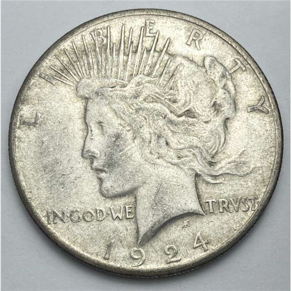 1924-S Peace Silver Dollar VF