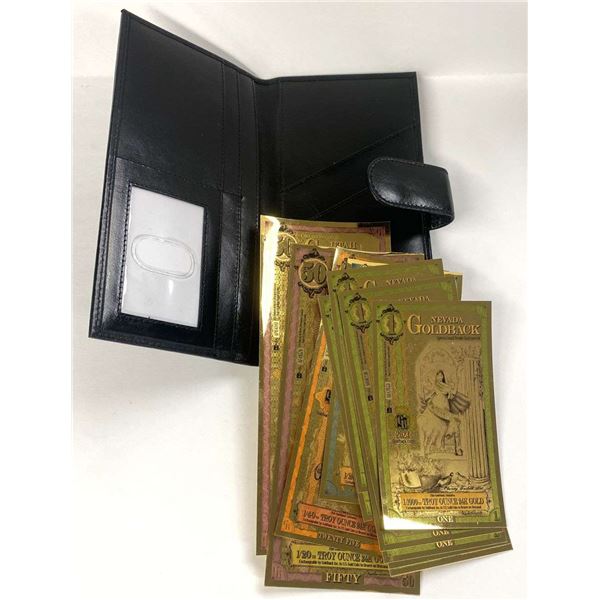 Goldback Wallet W/ (14) 24k Gold Notes .140 ozt AGW ($140 FV)