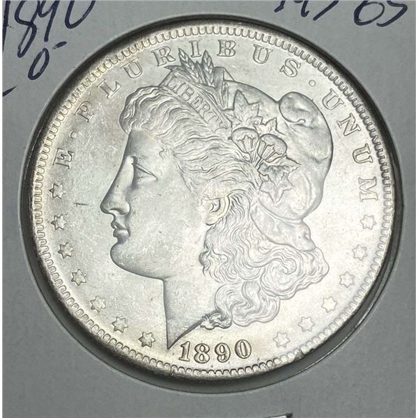 1890-O Morgan Silver Dollar MS64+