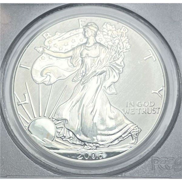 2006-P American Silver Eagle PCGS Rev PR69 20th Anniversary