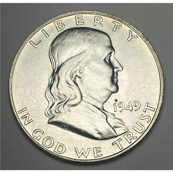 1949-D Franklin Silver Half Dollar MS64 FBL