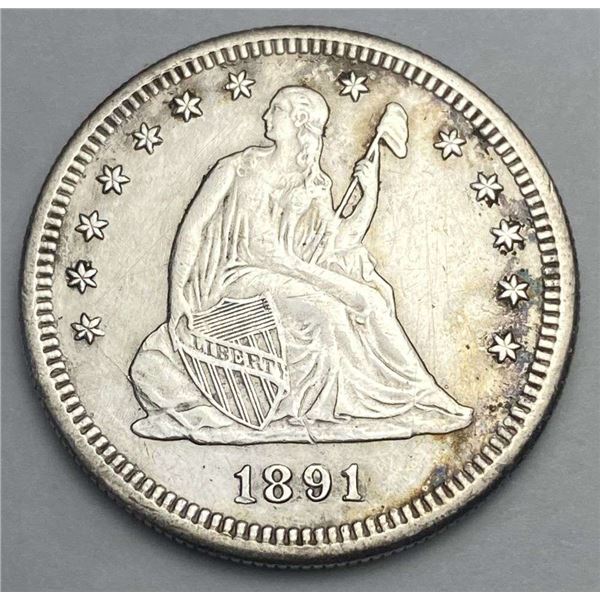 1891-S Seated Liberty Silver Quarter MS63 Details