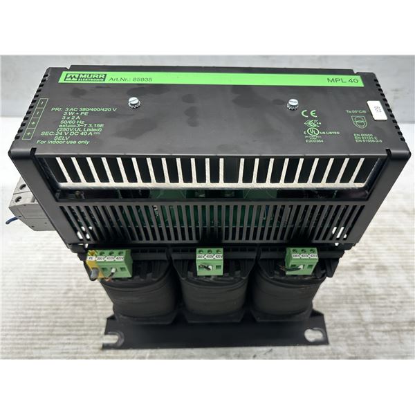 Murr Elektronik #85935 / MPL 40 Power Supply Unit