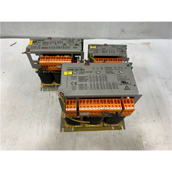 Lot of (3) Block-Trafo.de Power Supplies - #UDNC 24-18C, #DNC 480/24-5, #B 0208082