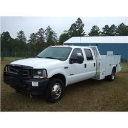 2004 FORD F550 4X4 CREW CAB MECHANICS TRUCK