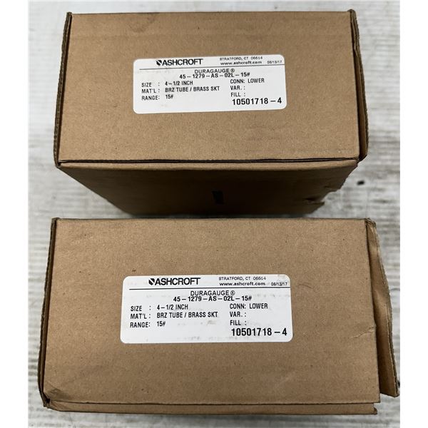 (2) Ashcroft #45-1279-AS-02L-15# Duragauges