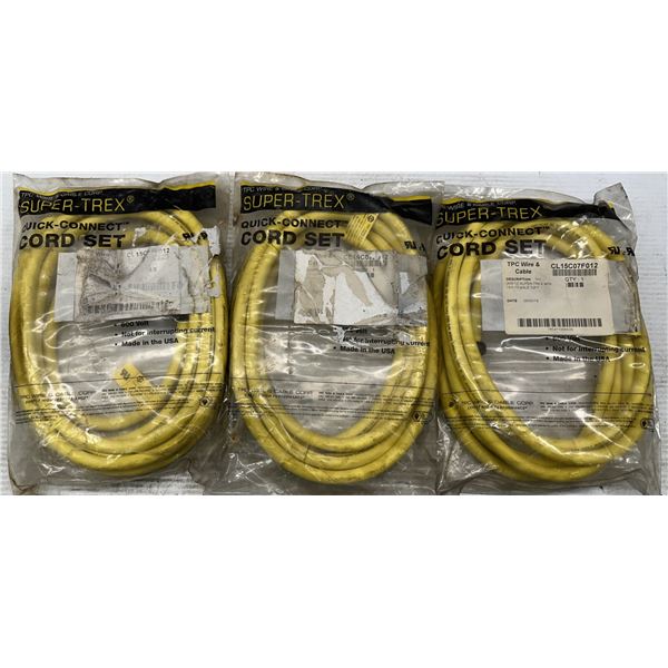 (3) TPC Wire & Cable #CL15C07F012 Super-Trex Mini Quick-Connects