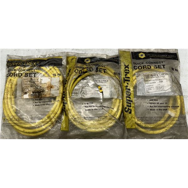 Lot of (3) Misc. TPC Wire & Cable Super-Trex Mini Quick-Connects