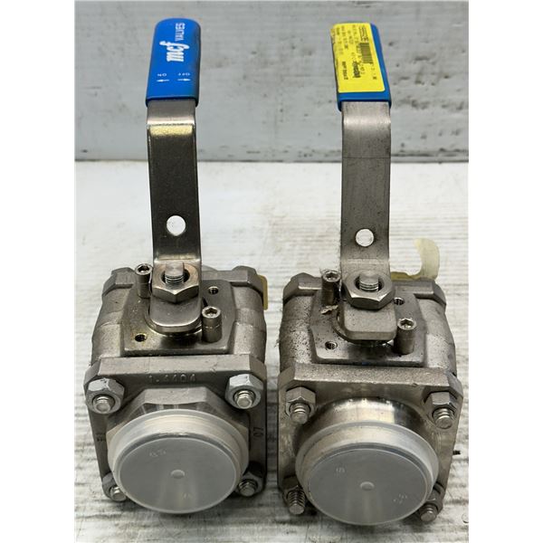 (2) MCF #S RS 66 TF T Size 2" Ball Valves
