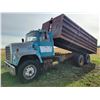 Image 1 : Ford 8000, 11R 24.5's Frt, 10x20 Rear, 20 ft steel box, telescopic hoist, cat diesel, showing 312,57