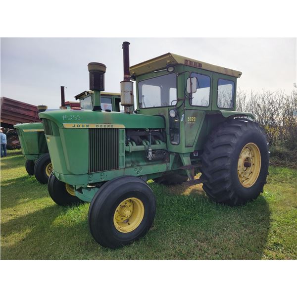 JD 5020 Tractor, cab, 1000 PTO, dual hyds, showing 8344 hrs, V.G. 24.5x32 Tires & V.G. metal, runnin
