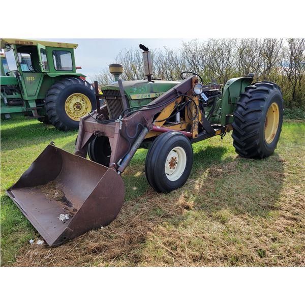 JD 2010, gas Tractor c/w loader, dual hyds & PTO, 18.4x36 tires, #RU20067