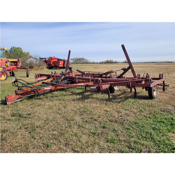 White 26 ft Cultivator c/w 3 bar harrows, #476
