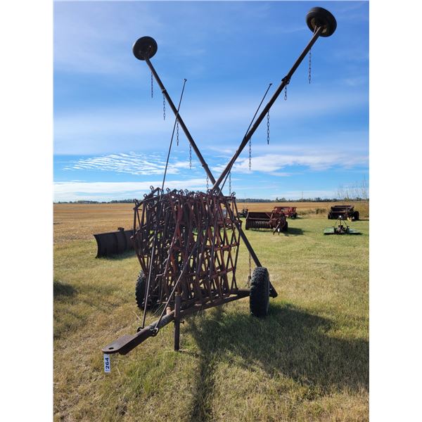 Harrow cart c/w 11- harrows