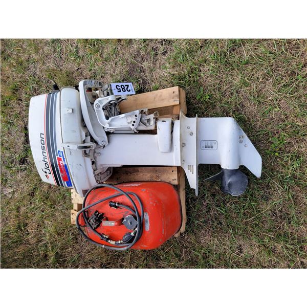 Johnson 20 Hp outboard motor c/w tank