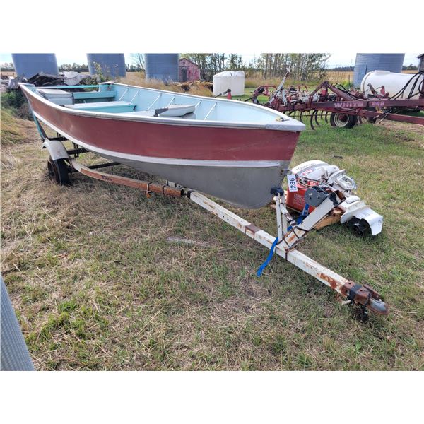 Naden, approx. 16 ft alum. Boat #238573, Trailer # not visible