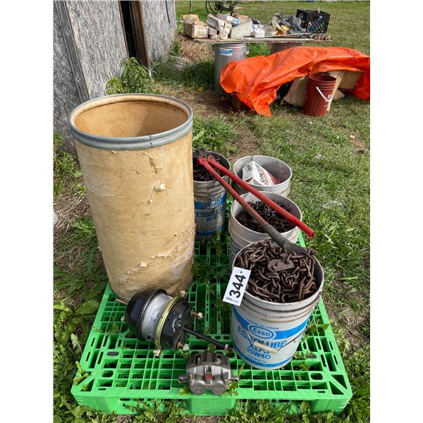 Truck chains, chain tool & break pot