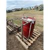 Image 2 : Barrel, barrel cart, Delvac oil, Approx. 1/2 full