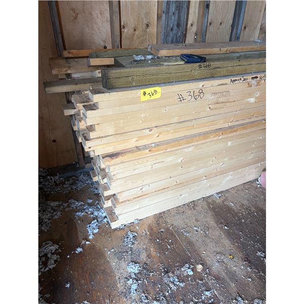 Approx. 200- 16 ft 2x4's & misc. 2x6's & 4x4's (Sold by the Pile)
