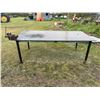 Image 1 : 4x8 steel table c/w old vise