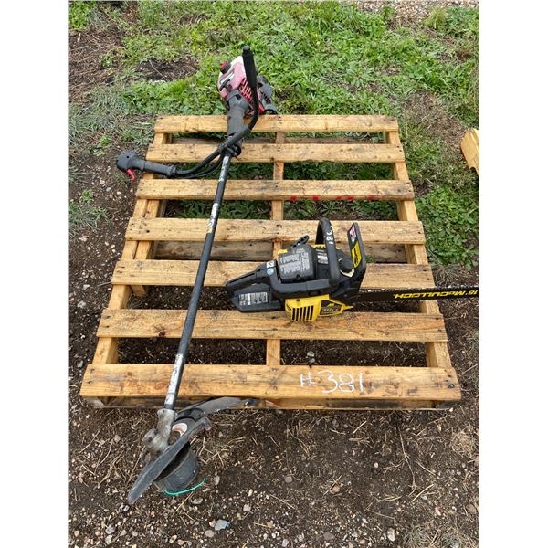 Weed eater & McCulloch chain saw