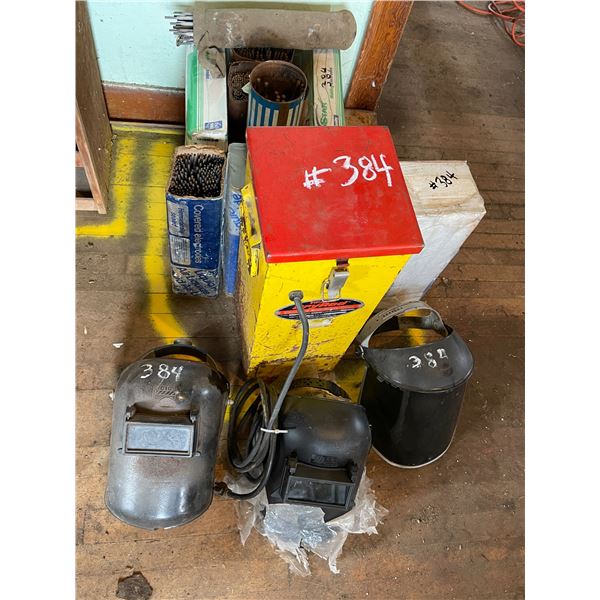 Rod over, new welding helmet, qty of new rod