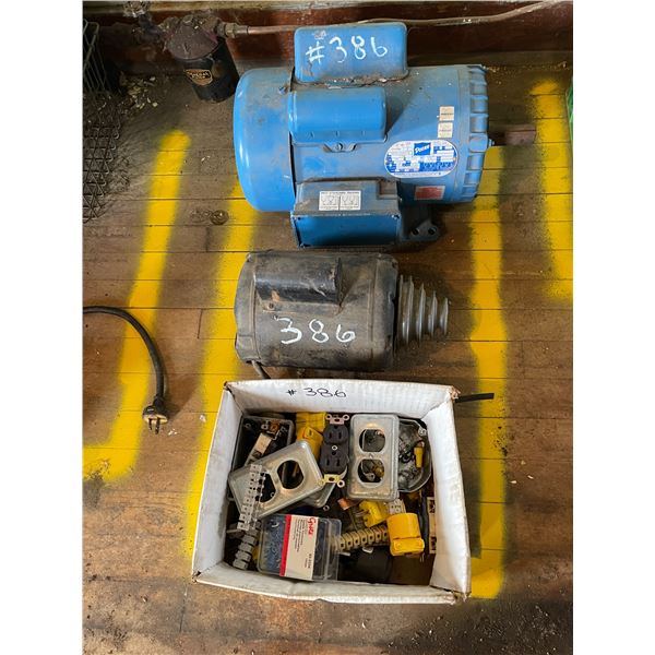 3 Hp motor, 1- 3/4 Hp, elec. Plug-ins