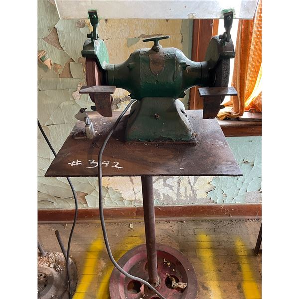 Green bench grinder & stand