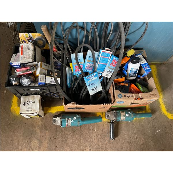 Filters, belts, bearings & 2-grinders