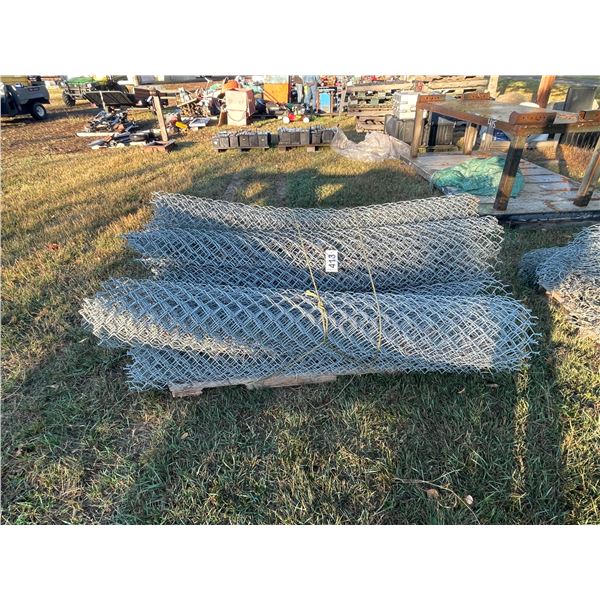 Approx 8- Partial rolls 6ft 9 gauge chain-link