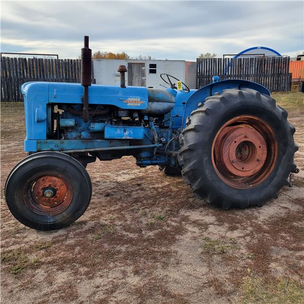 Fordson Power Major Diesel Tractor, 3pt, hyds, PTO, engine #MZZA, Has rear flat tire, was running wh