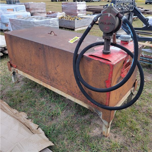 24 in x 60 in Tidy tank c/w pump & stand, used for diesel