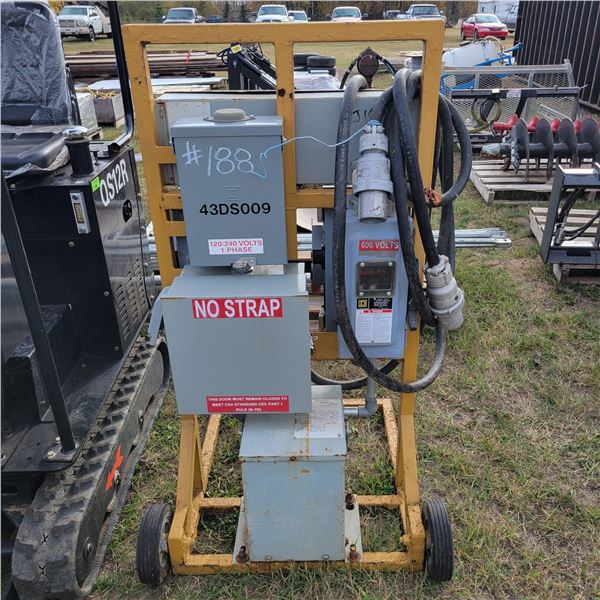 600 Volt power panel