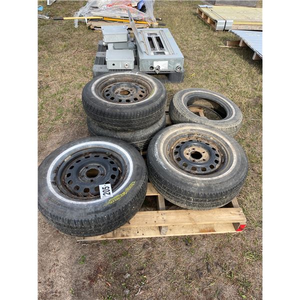 5- 14inch tires & 4- rims