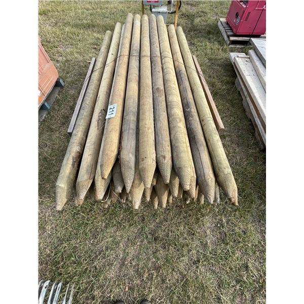 Approx. 49- 3-4 in x 7 ft sharpened posts