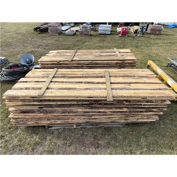 Approx. 77- Pine slabs, 128 in long x 8 - 16 inch wide, selling 1- lift only