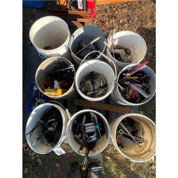 9 Pails of as new tools