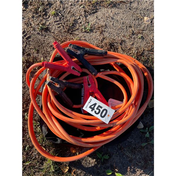 As new orange booster cables