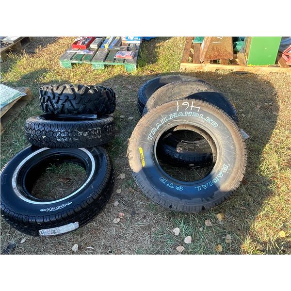 5 New Tires 235/75 R15, 235/80 R17, 195/75 R14, 235/75 R15, 27x9.00 R14