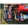 Image 6 : Pallet of Tools, sockets, 2 crescents, tool box, 7pc Mastercraft combination wrench set, allen wrenc