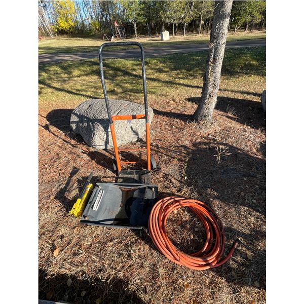 2 Wheel Cart, portapower, air hose, blk dolly