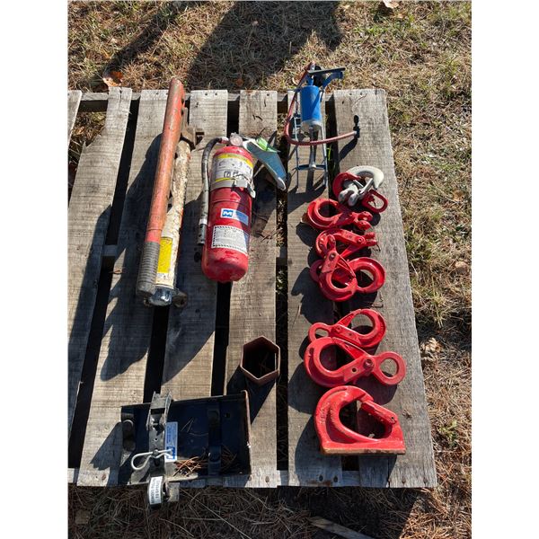 Fire Extinguisher, various hooks & misc.